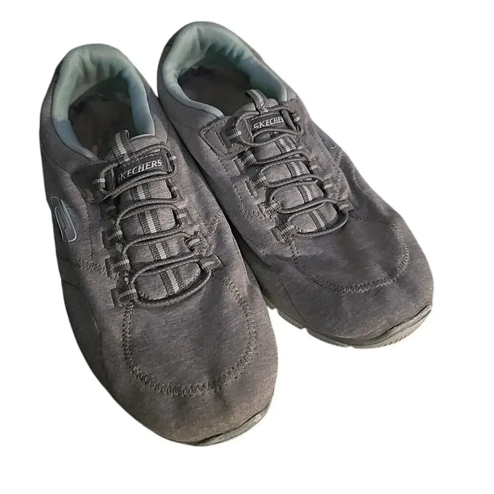 Skechers Sport Empire 12404 Gray Relaxed Fit‎ Low Top Sneakers Womans Size 10